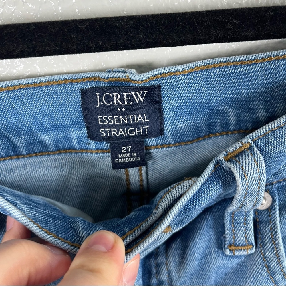 J. Crew Essential Straight-Leg Medium Wash Mid-High Rise Jeans Women’s 27 - Picture 5 of 11